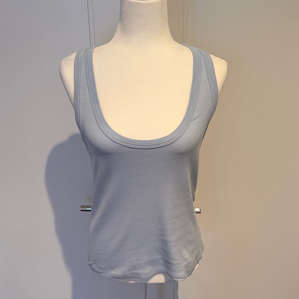 Veronica Beard Birke Scoopneck Light Blue Women's Tank Top